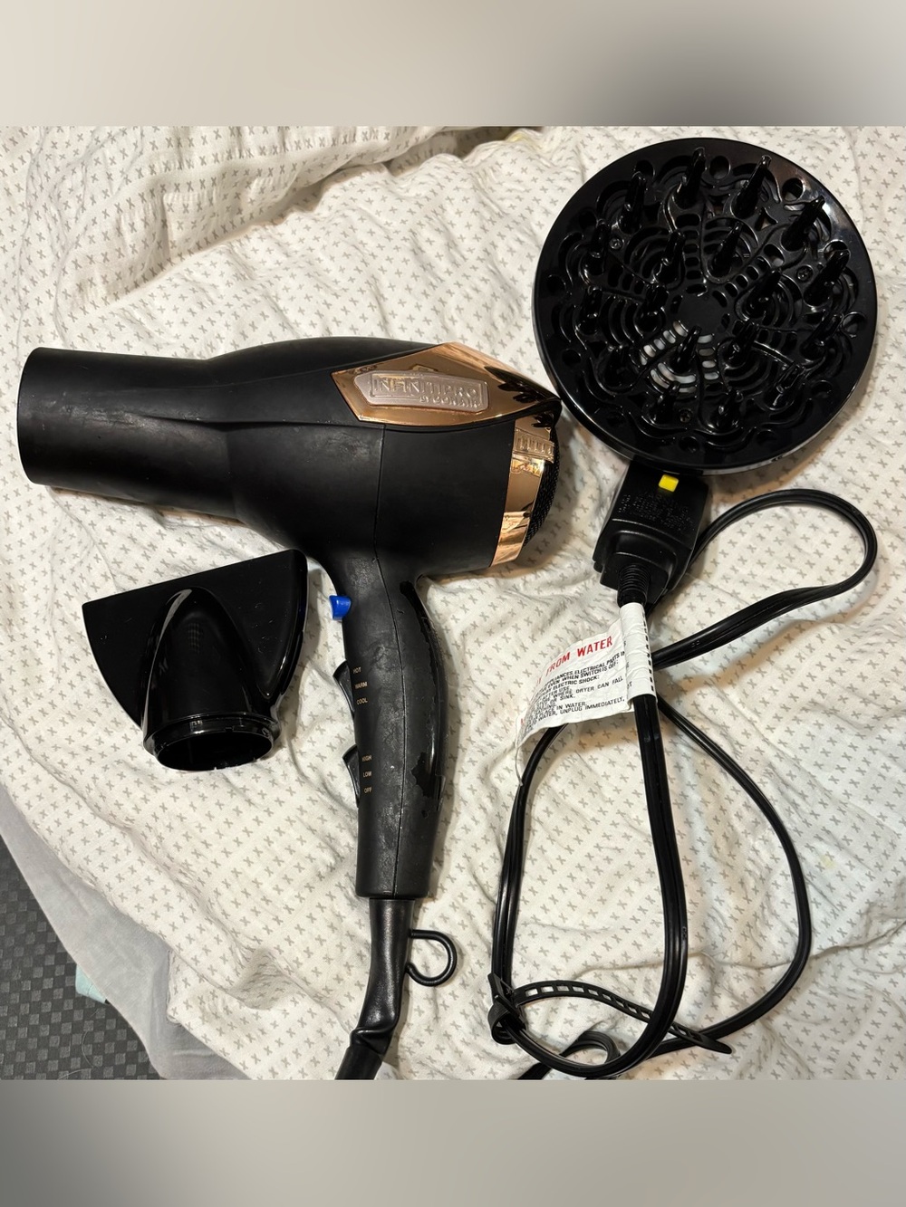 InfinitiPro by Conair Hair Dryer with Diffuser & Concentrator